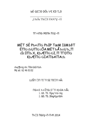 Luận văn một số phương pháp tìm điểm bất động chung của một họ hữu hạn các ánh xạ không giãn trong không gian banach