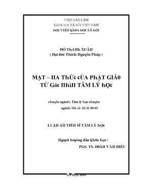 Luận văn mạt na thức của phật giáo từ góc nhìn tâm lý học