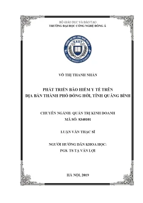 Phát triển bảo hiểm y tế trên địa bàn thành phố đồng hới tỉnh quảng bình