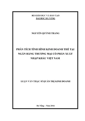 Luận văn phân tích tình hình kinh doanh thẻ tại ngân hàng thương mại cổ phần xuất nhập khẩu việt nam