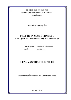Phát triển nguồn nhân lực tại tạp chí doanh nghiệp và hội nhập
