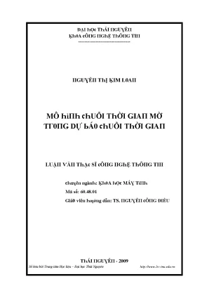 Luận văn mô hình chuỗi thời gian mờ trong dự báo chuỗi thời gian