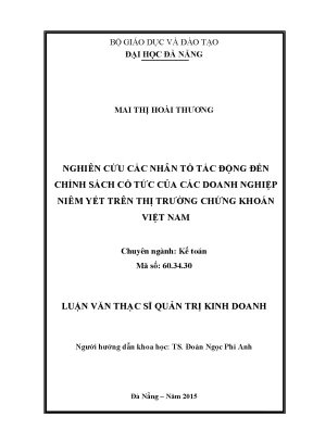 Luận văn nghiên cứu các nhân tố ảnh hưởng đến tính minh bạch thông tin của các công ty cổ phần niêm yết trên sở giao dịch chứng khoán hà nội
