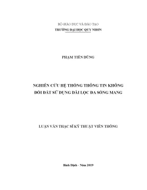 Luận văn nghiên cứu hệ thống thông tin không đối đất sử dụng dải lọc đa sóng mang