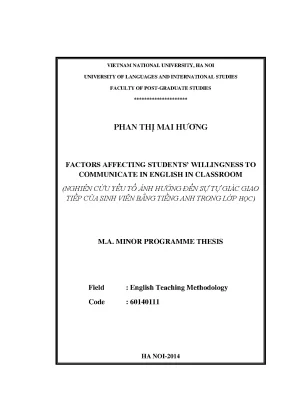 Luận văn thạc sĩ factors affecting students willingness to communicate in english classroom m a thesis linguistics 60 14 01 11