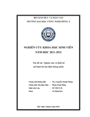 Nghiên cứu và thiết kế mô hình bộ lưu điện thông minh nghiên cứu khoa học sinh viên năm học 2021 2022