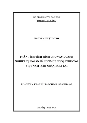 Luận văn phân tích tình hình cho vay doanh nghiệp tại ngân hàng tmcp ngoại thương việt nam chi nhánh gia lai