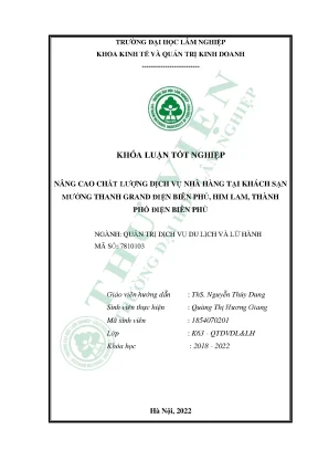 Nâng cao chất lượng dịch vụ nhà hàng tại khách sạn mường thanh grand điện biên phủ him lam thành phố điện biên phủ