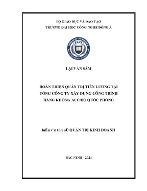 Hoàn thiện quản trị tiền lương tại tổng công ty xây dựng công trình hàng không acc