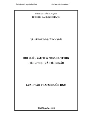 Luận văn đối chiếu cấu trúc so sánh trong tiếng việt và tiếng hán