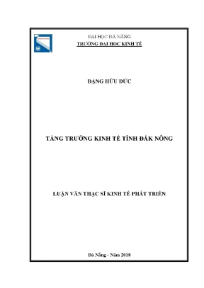 Luận văn tăng trƣởng kinh tế tỉnh đắk nông