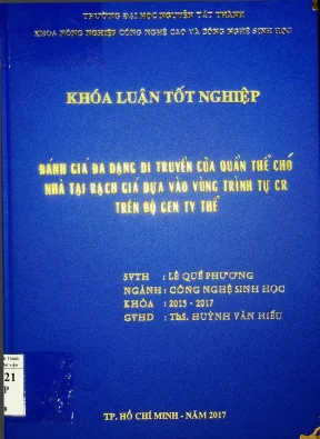 Đánh giá sự đa dạng di truyền của quần thể chó nhà tại rạch giá dựa vào vùng trình tự cr trên bộ gen ty thể