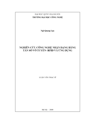 Luận văn thạc sĩ nghiên cứu công nghệ nhận dạng bằng tần số vô tuyến rfid và ứng dụng luận văn ths công nghệ thông tin 1 01 10