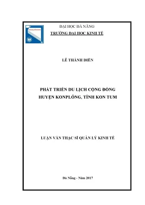 Luận văn phát triển du lịch cộng đồng huyện konplông tỉnh kon tum
