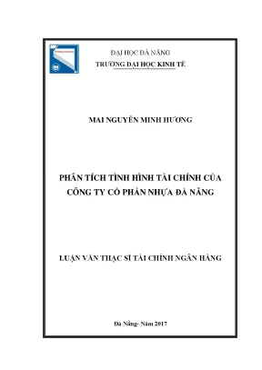 Luận văn phân tích tình hình tài chính tại công ty cổ phần nhựa đà nẵng