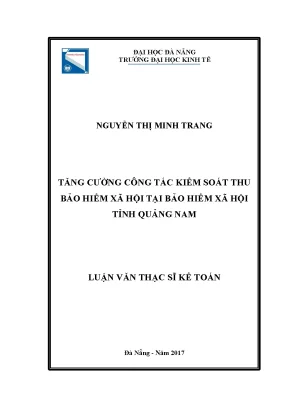 Luận văn tăng cường công tác kiểm soát thu bảo hiểm xã