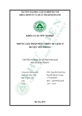 Những giải pháp phát triển du lịch ở huyện yên phong
