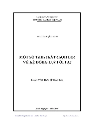Luận văn một số tính chất chọn lọc về hệ động lực rời rạc