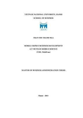 Luận văn thạc sĩ mobile money business development at vietnam mobile service
