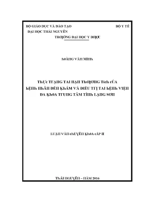 Luận văn thực trạng tai nạn thương tích của bệnh nhân đến khám và điều trị tai bệnh viện đa khoa trung tâm tỉnh lạng sơn