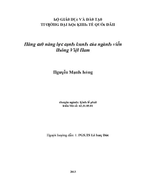 Luận văn nâng cao năng lực cạnh tranh của ngành viễn thông việt nam
