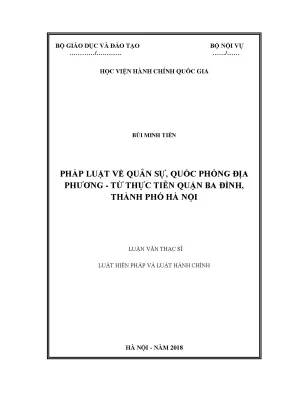 Luận văn pháp luật về quân sự quốc phòng địa phương từ thực tiễn quận ba đình thành phố hà nội