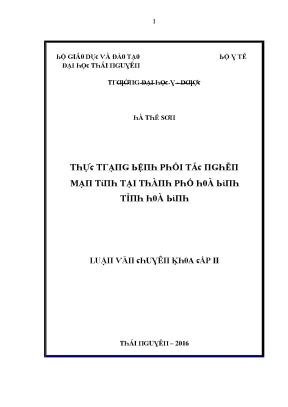 Luận văn thực trạng bệnh phổi tắc nghẽn mạn tính tại thành phố hoà bình tỉnh hoà bình