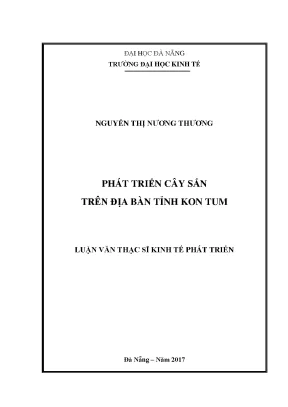 Luận văn phát triển cây sắn trên địa bàn tỉnh kon tum