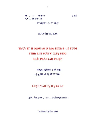 Luận văn thực trạng bướu cổ ở học sinh 8 10 tuổi tỉnh lạng sơn và xây dựng giải pháp can thiệp