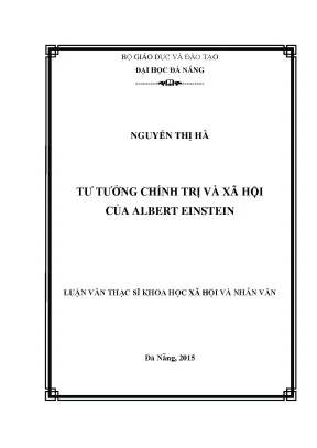 Luận văn tư tưởng chính trị và xã hội của albert einstein