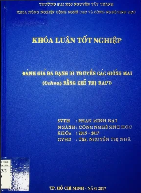 Đánh giá đa dạng di truyền giống mai ochna bằng chỉ thị rap