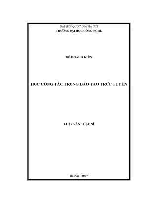 Luận văn thạc sĩ học cộng tác trong đào tạo trực tuyến