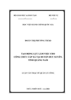 Luận văn quản lý nhà nước về công tác thanh niên là người dân tộc thiểu số trên địa bàn huyện an lão tỉnh bình định