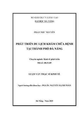 Luận văn phát triển du lịch khám chữa bệnh tại thành phố đà nẵng