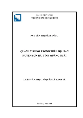 Luận văn quản lý rừng thông trên địa bàn huyện sơn hà tỉnh quảng ngãi