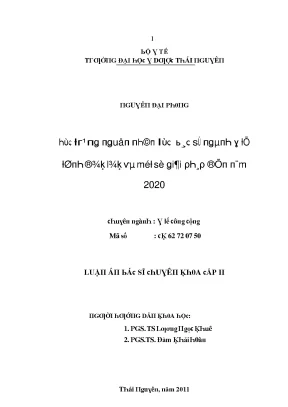 Luận văn thực trạng nguồn nhân lực bác sĩ ngành y tế tỉnh đắk lắk và một số giải pháp đến năm 2020