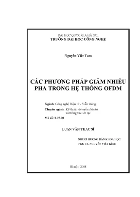 Luận văn thạc sĩ các phương pháp giảm nhiễu pha trong hệ thống ofdm