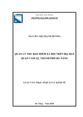 Luận văn quản lý thu bảo hiểm xã hội trên địa bàn quận cẩm lệ thành phố đà nẵng