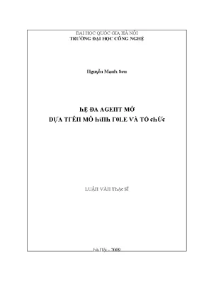 Luận văn hệ đa agent mở dựa trên mô hình role và tổ chức