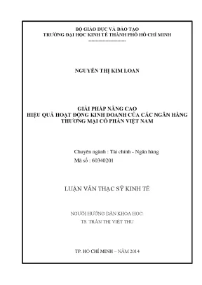 Hiệu quả hoạt động kinh doanh của các ngân hàng
