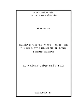 Luận văn nghiên cứu một số yếu tố ảnh hưởng đến giá đất thành phố hạ long tỉnh quảng ninh