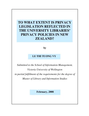 To what extent is privacy legislation reflected in the university libraries privacy policies in new zealand