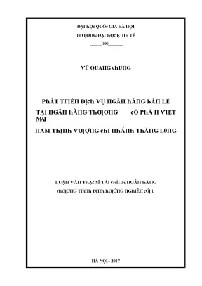 Luận văn phát triển dịch vụ ngân hàng bán lẻ tại ngân hàng tmcp việt nam thịnh vượng chi nhánh thăng long luận văn ths tài chính ngân hàng