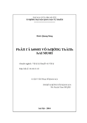 Luận văn thạc sĩ phân rã boson vô hướng thành hai muon vnu lvts08w