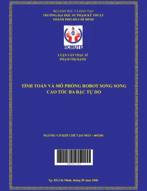 Tính toán và mô phỏng robot song song cao tốc ba bậc tự do