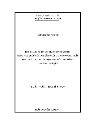 Luận văn kết quả điều trị cải thiện triệu chứng thoái hóa khớp gối nguyên phát bằng phương pháp sóng ngắn tại bệnh viện phục hồi chức năng tỉnh thái nguyên
