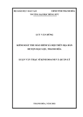 Kiểm soát thu bảo hiểm xã hội trên địa bàn huyện hậu lộc thanh hóa