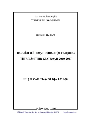 Luận văn nghiên cứu hoạt động nội thương tỉnh bắc ninh giai đoạn 2010 2017