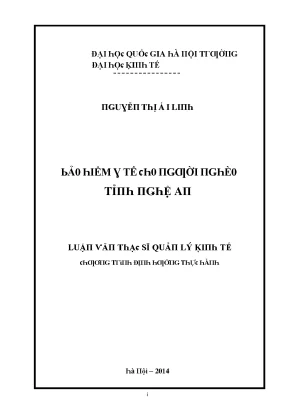 Luận văn bảo hiểm y tế cho người nghèo ở tỉnh nghệ an