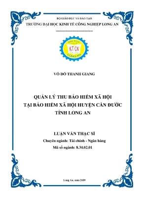 Luận văn quản lý thu bảo hiểm xã hội tại bảo hiểm xã hội huyện cần đước tỉnh long an